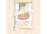 Abakuhaus Set Copripiumino Per Letto Singolo, Sleeping Jelly, Antiacaro, Adatto A Chi Soffre Di Allergie, Con Federa, 135 Cm X 200 Cm - 80 X 80 Cm, Rosa Crema