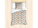 Abakuhaus Set Copripiumino Per Letti Singoli, Abstract Spring Garden, Antiacaro, Adatto A Chi Soffre Di Allergie, Con Federa, 135 Cm X 200 Cm - 80 X 80 Cm, Multicolore