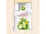 Abakuhaus Set Copripiumino Pasquale Per Letti Singoli, Spring Season Foglie, Antiacaro, Adatto A Chi Soffre Di Allergie, Con Federa, 135 Cm X 200 Cm - 80 X 80 Cm, Multicolore