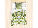 Set Copripiumino Abakuhaus Per Letti Singoli, Motivo Geometrico A Pizzo, Antiacaro, Adatto A Chi Soffre Di Allergie, Con Federa, 135 Cm X 200 Cm - 80 X 80 Cm, Multicolore