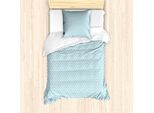 Abakuhaus Set Copripiumino Vintage Blu Per Letti Singoli, Plumpy Piccole Stelle, Antiacaro, Adatto A Chi Soffre Di Allergie, Con Federa, 135 Cm X 200 Cm - 80 X 80 Cm, Azzurro E Bianco