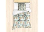 Abakuhaus Set Copripiumino Azteco Per Letti Singoli, Forme Geometriche, Antiacaro, Adatto A Chi Soffre Di Allergie, Con Federa, 135 Cm X 200 Cm - 80 X 80 Cm, Multicolore