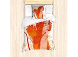 Abakuhaus Set Copripiumino Per Letto Singolo Sagittario, Cartoon Stern, Antiacaro, Adatto A Chi Soffre Di Allergie, Con Federa, 135 Cm X 200 Cm - 80 X 80 Cm, Tan E Vermilion
