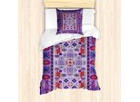 Abakuhaus Set Copripiumino Afgano Per Letti Singoli, Motivo Timeless Eastern, Antiacaro, Adatto A Chi Soffre Di Allergie, Con Federa, 135 Cm X 200 Cm - 80 X 80 Cm, Multicolore