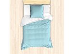 Abakuhaus Set Copripiumino Vintage Blu Per Letti Singoli, Linee Ogee, Antiacaro, Adatto A Chi Soffre Di Allergie, Con Federa, 135 Cm X 200 Cm - 80 X 80 Cm, Azzurro E Bianco