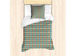 Abakuhaus Set Copripiumino Etnico Per Letti Singoli, Fantasia, Antiacaro, Adatto A Chi Soffre Di Allergie, Con Federa, 135 Cm X 200 Cm - 80 X 80 Cm, Multicolore