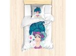 Abakuhaus Segno Zodiacale Gemelli Set Copripiumino Per Letti Singoli, Ragazza, Antiacaro Adatto A Chi Soffre Di Allergie Con Federa, 135 Cm X 200 Cm - 80 X 80 Cm, Multicolore