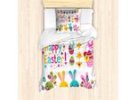 Abakuhaus Set Copripiumino Pasquale Per Letti Singoli, Spring Season Ferien, Antiacaro, Adatto A Chi Soffre Di Allergie, Con Federa, 135 Cm X 200 Cm - 80 X 80 Cm, Multicolore