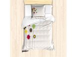 Abakuhaus Set Copripiumino Contemporaneo Per Letti Singoli, Motivo Primaverile, Antiacaro, Adatto A Chi Soffre Di Allergie, Con Federa, 135 Cm X 200 Cm - 80 X 80 Cm, Multicolore