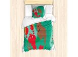 Abakuhaus Segno Zodiacale Scorpione Set Copripiumino Per Letti Singoli, Ritratto Di Donna, Antiacaro, Adatto A Chi Soffre Di Allergie, Con Federa, 135 Cm X 200 Cm - 80 X 80 Cm, Multicolore