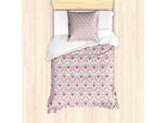 Abakuhaus Set Copripiumino Antico Per Letti Singoli, Motivo Floreale, Antiacaro, Adatto A Chi Soffre Di Allergie, Con Federa, 135 Cm X 200 Cm - 80 X 80 Cm, Multicolore