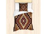 Abakuhaus Set Copripiumino Afgano Per Letti Singoli, Design Pixel Art, Antiacaro, Adatto A Chi Soffre Di Allergie, Con Federa, 135 Cm X 200 Cm - 80 X 80 Cm, Multicolore