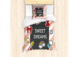 Abakuhaus Set Copripiumino Per Letto Singolo, Moda Bambina, Antiacaro, Adatto A Chi Soffre Di Allergie, Con Federa, 135 Cm X 200 Cm - 80 X 80 Cm, Multicolore