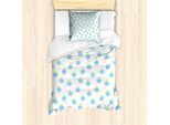 Abakuhaus Set Copripiumino Per Letti Singoli, Motivo Kid TräUme, Antiacaro, Adatto A Chi Soffre Di Allergie, Con Federa, 135 Cm X 200 Cm - 80 X 80 Cm, Blu, Giallo E Bianco
