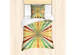 Abakuhaus Set Copripiumino Rainbow Per Letti Singoli, Tema Carnevalesco, Antiacaro, Adatto A Chi Soffre Di Allergie, Con Federa, 135 Cm X 200 Cm - 80 X 80 Cm, Multicolore