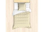 Abakuhaus Set Copripiumino Geometrico Per Letti Singoli, Motivo Girih, Antiacaro E Anallergico, Con Federa, 135 Cm X 200 Cm - 80 X 80 Cm, Giallo Terra E Bianco