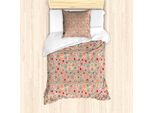 Abakuhaus Set Copripiumino Geometrico Per Letti Singoli, Cerchi Bullseye, Antiacaro, Adatto A Chi Soffre Di Allergie, Con Federa, 135 Cm X 200 Cm - 80 X 80 Cm, Multicolore