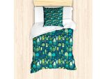 Abakuhaus Set Copripiumino Per Letto Singolo, Simpatici Animali Marini, Antiacaro, Adatto A Chi Soffre Di Allergie, Con Federa, 135 Cm X 200 Cm - 80 X 80 Cm, Multicolore