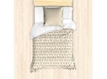Set Copripiumino Abakuhaus Hipster Per Letti Singoli, Gatti Cravatte Occhiali, Antiacaro Adatto A Chi Soffre Di Allergie Con Federa, 135 Cm X 200 Cm - 80 X 80 Cm, Beige E Cioccolato
