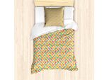 Set Copripiumino Retrò Abakuhaus Per Letti Singoli, Forme Ritagliate, Antiacaro, Adatto A Chi Soffre Di Allergie, Con Federa, 135 Cm X 200 Cm - 80 X 80 Cm, Multicolore