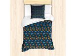 Abakuhaus Set Copripiumino Per Letti Singoli, Animali Della Giungla, Antiacaro, Adatto A Chi Soffre Di Allergie, Con Federa, 135 Cm X 200 Cm - 80 X 80 Cm, Multicolore