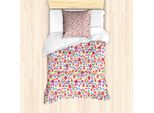 Abakuhaus Set Copripiumino Olandese Per Letti Singoli, Disegno Blooming Tulpe, Antiacaro, Adatto A Chi Soffre Di Allergie, Con Federa, 135 Cm X 200 Cm - 80 X 80 Cm, Multicolore