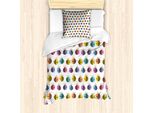 Abakuhaus Set Copripiumino Per Letti Singoli, Bee Sketch Colorato, Antiacaro, Adatto A Chi Soffre Di Allergie, Con Federa, 135 Cm X 200 Cm - 80 X 80 Cm, Multicolore
