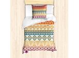 Abakuhaus Set Copripiumino Azteco Per Letti Singoli, Linee Geometriche A Zig Zag, Antiacaro, Adatto A Chi Soffre Di Allergie, Con Federa, 135 Cm X 200 Cm - 80 X 80 Cm, Multicolore