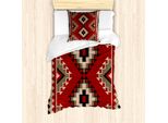 Abakuhaus Set Copripiumino Afgano Per Letti Singoli, Motivi In Stile Afgano, Antiacaro, Adatto A Chi Soffre Di Allergie, Con Federa, 135 Cm X 200 Cm - 80 X 80 Cm, Multicolore