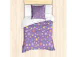 Abakuhaus Set Copripiumino Invernale Per Letti Singoli, Fantasia, Antiacaro, Adatto A Chi Soffre Di Allergie, Con Federa, 135 Cm X 200 Cm - 80 X 80 Cm, Multicolore