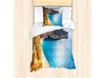 Abakuhaus Grecia Set Copripiumino Per Letti Singoli, Costa Di Zante, Antiacaro, Adatto A Chi Soffre Di Allergie, Con Federa, 135 Cm X 200 Cm - 80 X 80 Cm, Multicolore