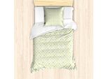 Abakuhaus Set Copripiumino Per Letto Singolo, Verde Curve A Rete, Antiacaro, Adatto A Chi Soffre Di Allergie, Con Federa, 135 Cm X 200 Cm - 80 X 80 Cm, Verde Oliva Verde Chiaro