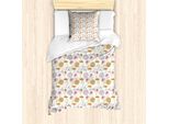Set Copripiumino Abakuhaus Per Letti Singoli, Tema Primaverile Con Foglie, Antiacaro E Anallergico, Con Federa, 135 Cm X 200 Cm - 80 X 80 Cm, Multicolore