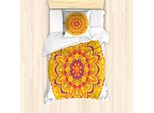 Abakuhaus Set Copripiumino Arcobaleno Mandala Per Letti Singoli, Motivo Orientale, Antiacaro, Adatto A Chi Soffre Di Allergie, Con Federa, 135 Cm X 200 Cm - 80 X 80 Cm, Multicolore