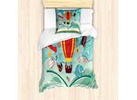 Abakuhaus Nursery Set Copripiumino Per Letto Singolo, Open Book Imagination, Antiacaro, Adatto A Chi Soffre Di Allergie, Con Federa, 135 Cm X 200 Cm - 80 X 80 Cm, Multicolore