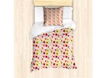 Abakuhaus Set Copripiumino Per Letto Singolo Con Motivi Floreali Acquerellati, Arte Primaverile Con Papaveri, Antiacaro E Anallergico, Con Federa, 135 Cm X 200 Cm - 80 X 80 Cm, Multicolore