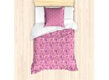 Abakuhaus Set Copripiumino Per Letto Singolo, Alberi Naturali E Animali, Antiacaro, Adatto A Chi Soffre Di Allergie, Con Federa, 135 Cm X 200 Cm - 80 X 80 Cm, Multicolore