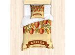 Set Copripiumino Abakuhaus Per Letti Singoli, Vintage Apfelernte, Antiacaro, Adatto A Chi Soffre Di Allergie, Con Federa, 135 Cm X 200 Cm - 80 X 80 Cm, Multicolore