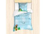 Abakuhaus Set Copripiumino Per Letti Singoli, Nuvole Sospese, Antiacaro, Adatto A Chi Soffre Di Allergie, Con Federa, 135 Cm X 200 Cm - 80 X 80 Cm, Multicolore