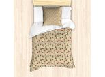 Abakuhaus Set Copripiumino Per Letto Singolo, Composizione Naturale Flora, Antiacaro, Adatto A Chi Soffre Di Allergie, Con Federa, 135 Cm X 200 Cm - 80 X 80 Cm, Multicolore