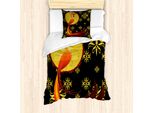 Abakuhaus Set Copripiumino Per Letti Singoli, Phoenix E Foolmoon, Antiacaro, Adatto A Chi Soffre Di Allergie, Con Federa, 135 Cm X 200 Cm - 80 X 80 Cm, Giallo Vermiglio