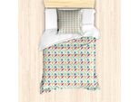 Abakuhaus Set Copripiumino Per Letto Singolo, Motivo Astratto Con Frutta, Antiacaro, Adatto A Chi Soffre Di Allergie, Con Federa, 135 Cm X 200 Cm - 80 X 80 Cm, Multicolore