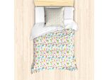 Abakuhaus Set Copripiumino Per Letti Singoli, Childish Doodle Con Uccellini, Antiacaro, Adatto A Chi Soffre Di Allergie, Con Federa, 135 Cm X 200 Cm - 80 X 80 Cm, Multicolore