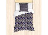 Abakuhaus Set Copripiumino Per Letti Singoli, Fiori Selvatici Disegnati A Mano, Antiacaro, Adatto A Chi Soffre Di Allergie, Con Federa, 135 Cm X 200 Cm - 80 X 80 Cm, Multicolore