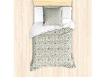 Abakuhaus Set Copripiumino Per Letti Singoli, Flying Birds Estivo, Antiacaro, Adatto A Chi Soffre Di Allergie, Con Federa, 135 Cm X 200 Cm - 80 X 80 Cm, Verde Salvia Chiaro E Grigio