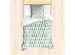Abakuhaus Set Copripiumino Geometrico Per Letti Singoli, Fir Woodland, Antiacaro, Adatto A Chi Soffre Di Allergie, Con Federa, 135 Cm X 200 Cm - 80 X 80 Cm, Multicolore