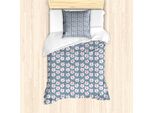 Abakuhaus Set Copripiumino Per Letto Singolo, Sleeping Fox Sky Sterne, Antiacaro, Adatto A Chi Soffre Di Allergie, Con Federa, 135 Cm X 200 Cm - 80 X 80 Cm, Blu Ardesia-Rosa Baby