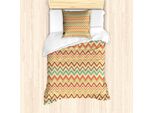 Abakuhaus Set Copripiumino Azteco Per Letti Singoli, Bohemian Stripes, Antiacaro, Adatto A Chi Soffre Di Allergie, Con Federa, 135 Cm X 200 Cm - 80 X 80 Cm, Multicolore