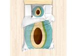 Abakuhaus Set Copripiumino Per Letto Singolo, Raw Delizioso Avocado, Antiacaro, Adatto A Chi Soffre Di Allergie, Con Federa, 135 Cm X 200 Cm - 80 X 80 Cm, Multicolore