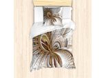 Set Copripiumino Abakuhaus Steampunk Per Letti Singoli, Arte Frattale Astratta, Antiacaro, Adatto A Chi Soffre Di Allergie, Con Federa, 135 Cm X 200 Cm - 80 X 80 Cm, Multicolore